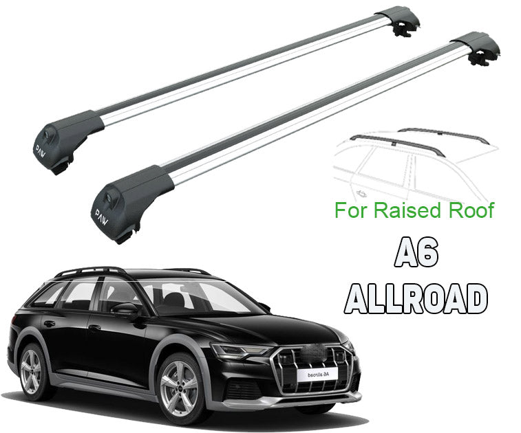 for Audi A6 C8 Allroad Roof Rack & Cross Bars 2019- Up Color Silver for Audi A6 C8 Allroad Roof Rack & Cross Bars 2019- Up Color Silver